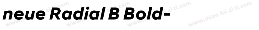 neue Radial B Bold字体转换